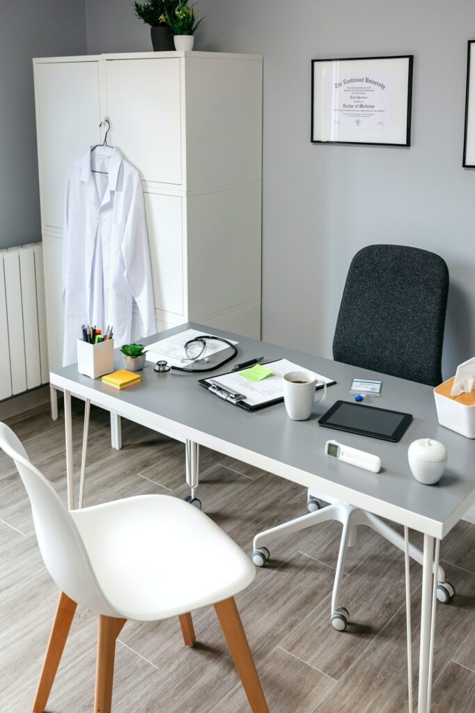 Interior of empty doctor's office