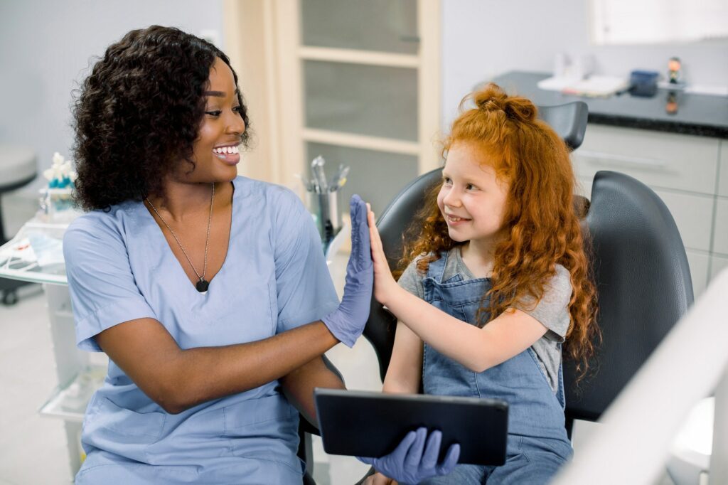 Medicine, pediatric dentistry and oral care concept.