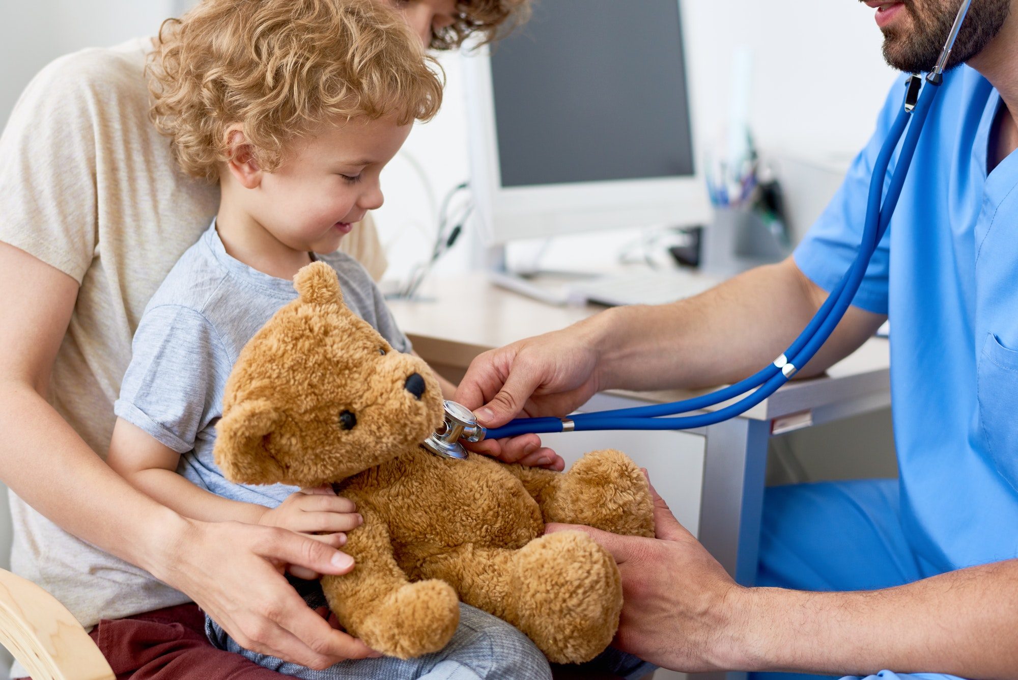 Mother and Child in Pediatric Office